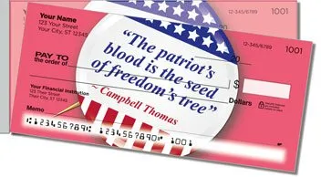 Patriotic Button Side Tear Checks