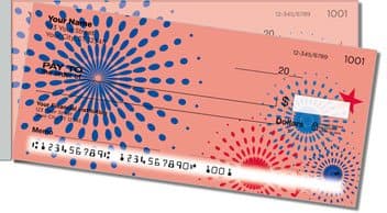 Patriotic Fireworks Side Tear Design Checks