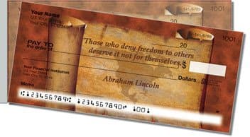 Patriotic Quote Side Tear Design Checks