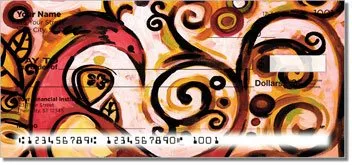Peacock Art Personalized Checks
