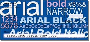 Pick a Font Personalized Checks