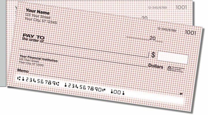 Pink Dot Side Tear Personal Checks