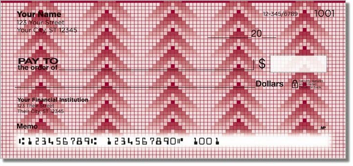 Pixel Pattern Personal Checks
