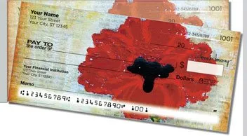 Poppies Side Tear Personalized Checks