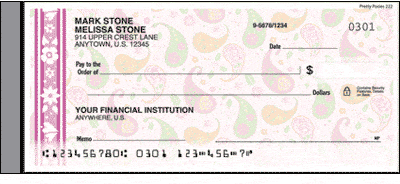 Pretty Posies Side Tear Personal Checks