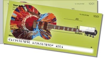 Psychedelic Guitar Side Tear Design Checks