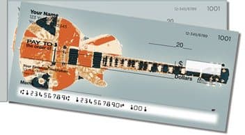 Psychedelic Guitar Side Tear Personalized Checks