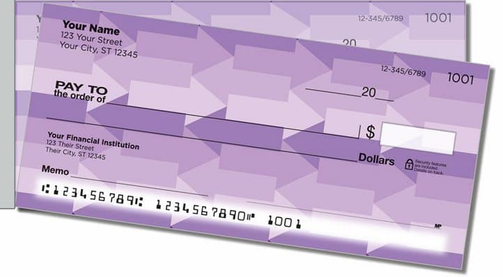 Purple Arrow Side Tear Personal Checks