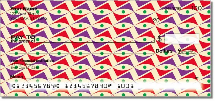 Random Retro Patterns Personal Checks - Personal Checks