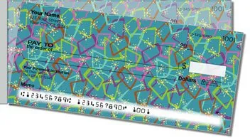 Random Retro Patterns Side Tear Personalized Checks