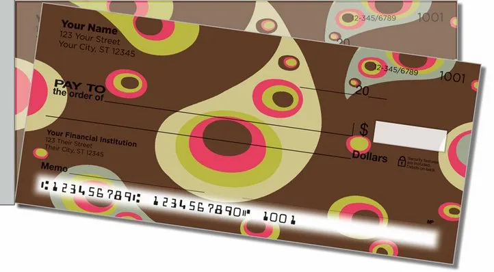 Retro Paisley Side Tear Personal Checks
