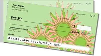Retro Sunflower Side Tear Personalized Checks