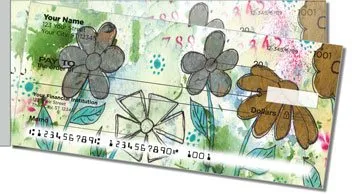 Rice Paper Flower Side Tear Personalized Checks