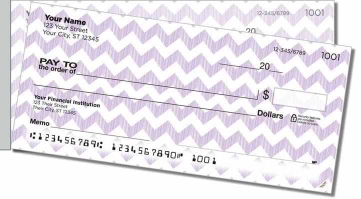 Sassy Chevron Side Tear Personal Checks