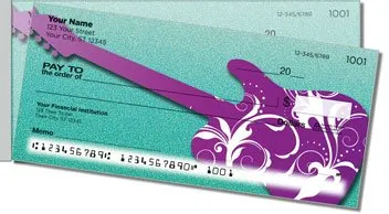 Scroll Guitar Side Tear Personalized Checks