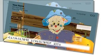Smiling Scarecrow Side Tear Personalized Checks