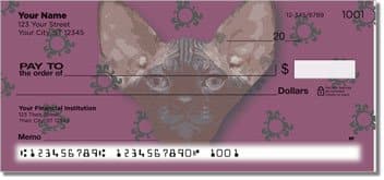 Sphynx Cat Personalized Checks