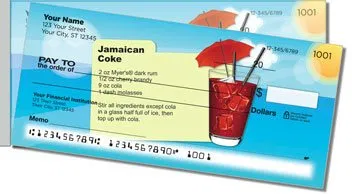 Summer Cocktail Side Tear Personalized Checks