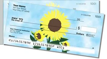 Sunflowers of Peace Side Tear Personalized Checks