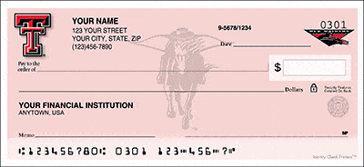 Texas Tech Logo Personal Checks