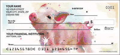 Watercolor Farm Personal Checks