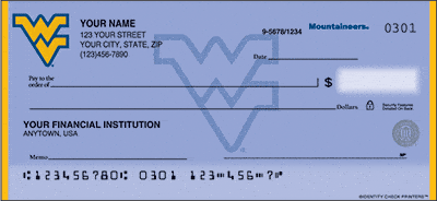 West Virginia Logo Personal Checks