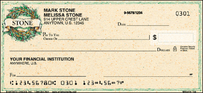 Wreath Personal Checks
