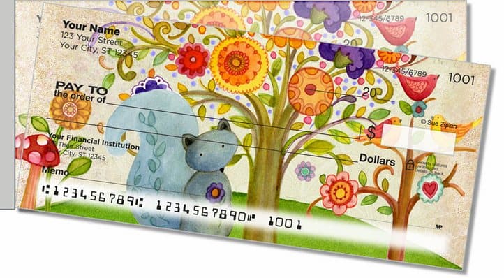 Zipkin Tree of Life 2 Side Tear Personal Checks