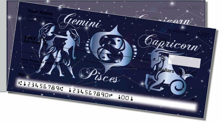 Zodiac Symbol Side Tear Personal Checks